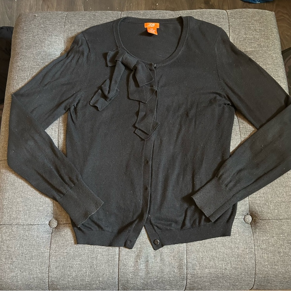 Joe Fresh Black Sweater with Bow Accent